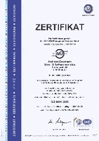 T�V S�D - ISO Zertifikat
