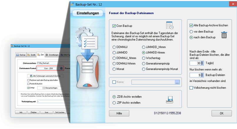 Versionen Backup Datensicherung und Backup mit Versionsverwaltung