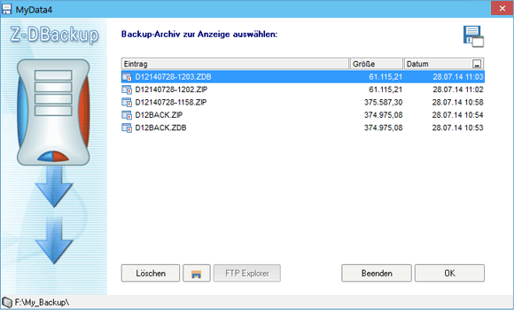 VersionenBackup Datensicherung und Backup mit Versionsverwaltung