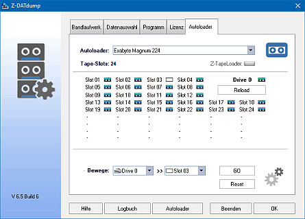 Autloader Backup Software Z-DATdump