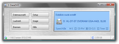 Sicherung auf DVD und CD