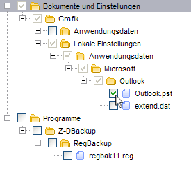 Rücksicherung Outlook-Backup