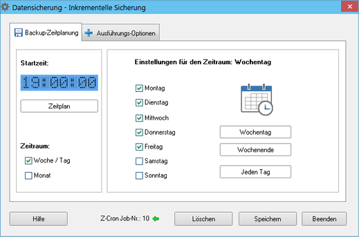 Zeitsteuerung mit den Z-Cron Assistenten