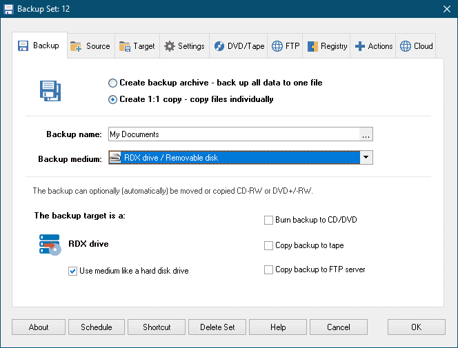 RDX Backup RDX Backup
