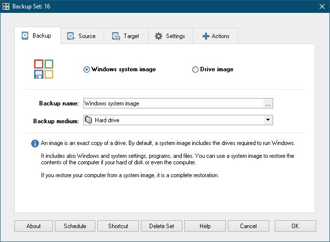 Windows System Backup Windows System Backup