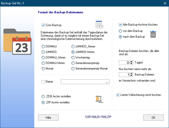 Versionsbackup Versions-Backup
