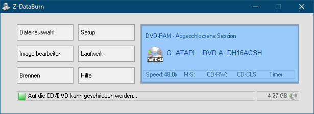Z-DataBurn Z-DataBurn Screenshot